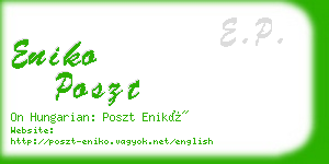 eniko poszt business card